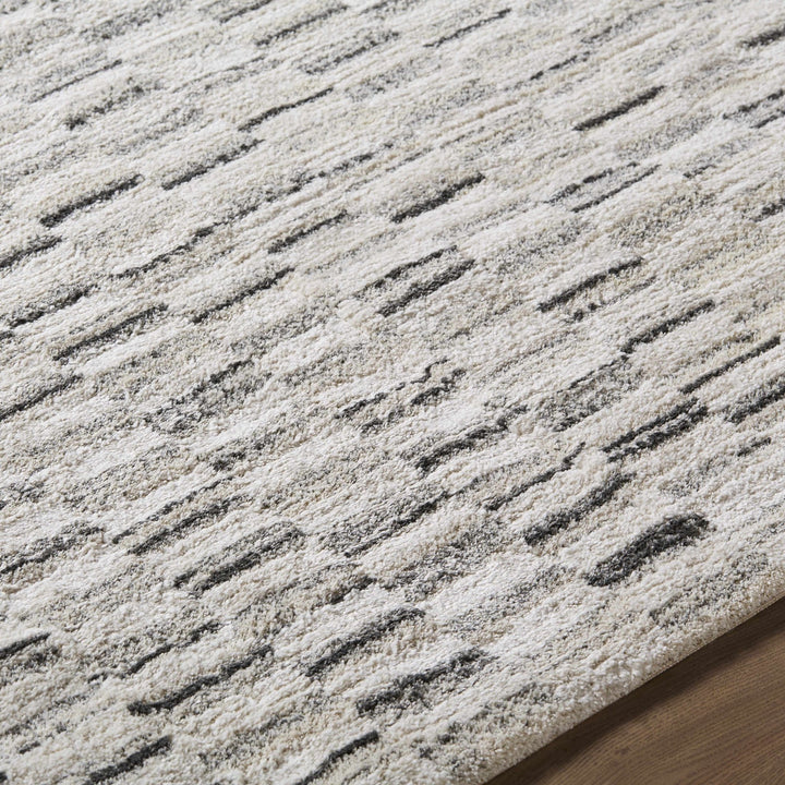 Machine Woven Cream And White Contemporary Style Rug - The Rug Decor