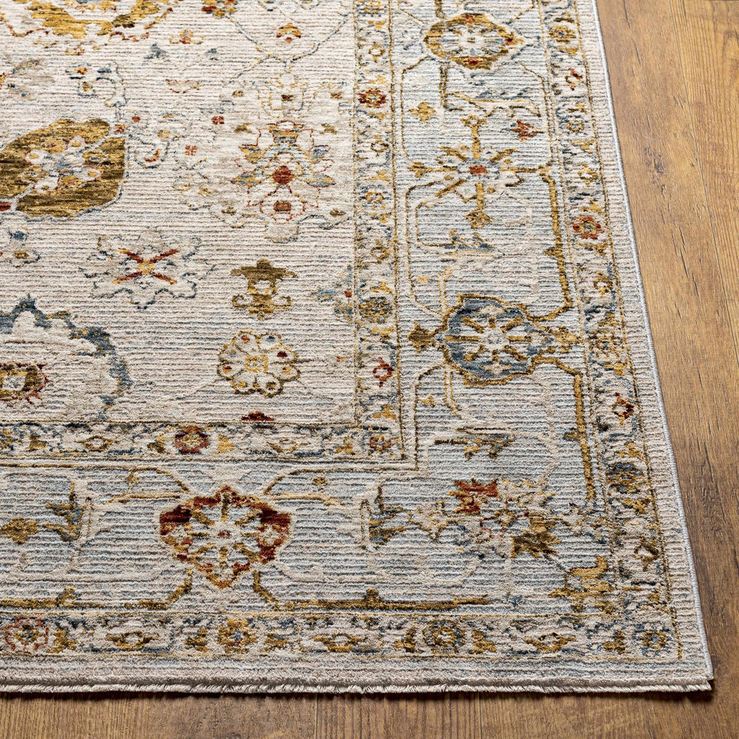 Machine Woven Cream Traditional Oushak Design Rug - The Rug Decor