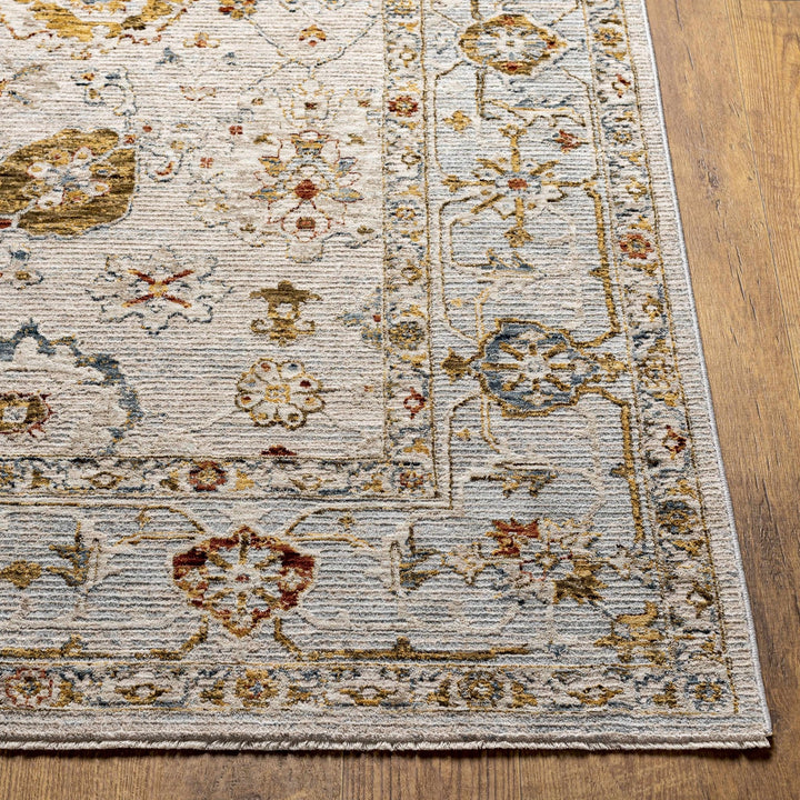 Machine Woven Cream Traditional Oushak Design Rug - The Rug Decor