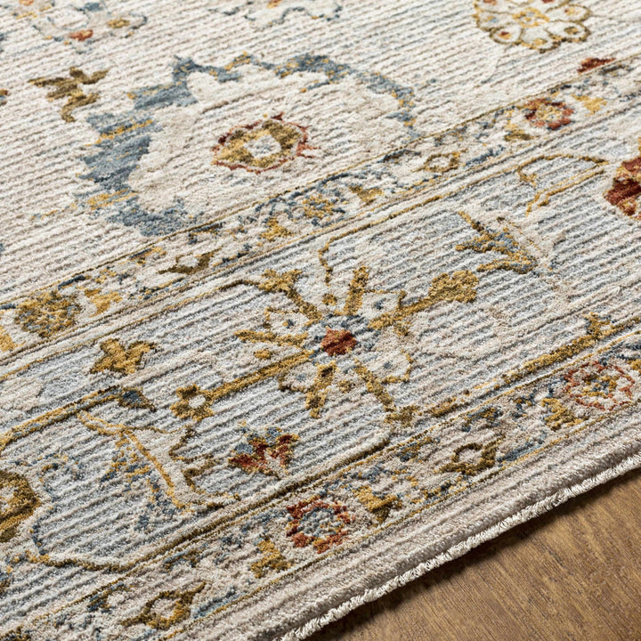 Machine Woven Cream Traditional Oushak Design Rug - The Rug Decor