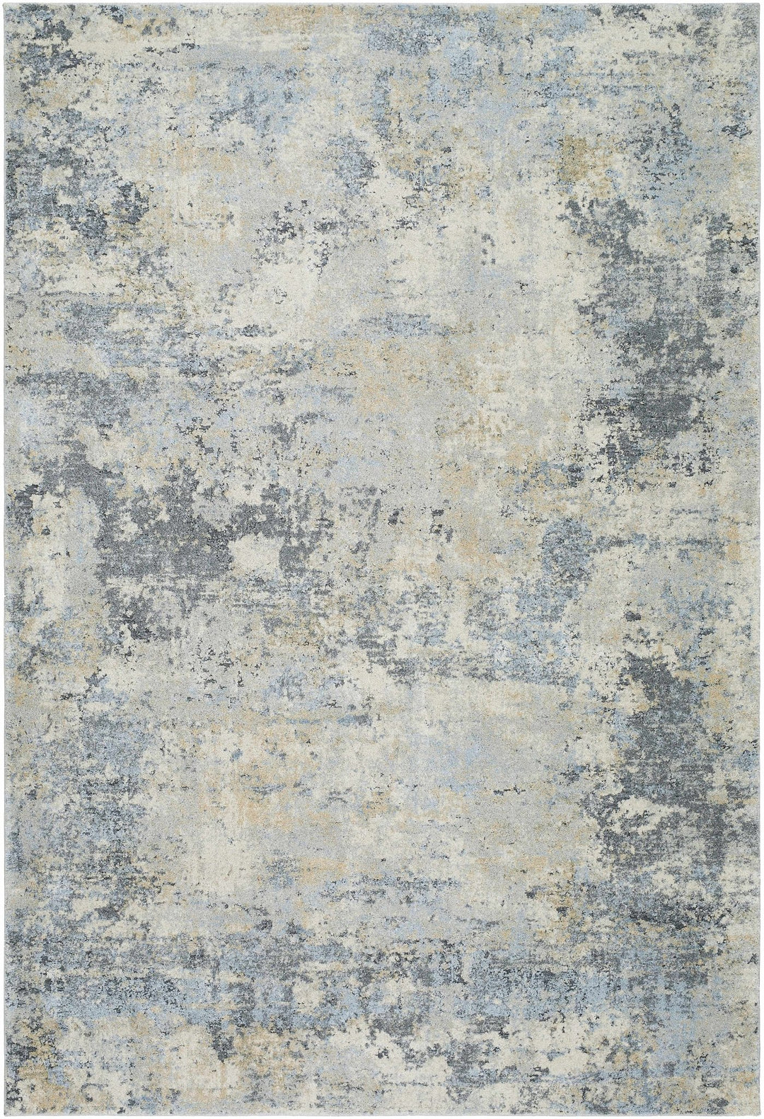 Machine Woven Gray And Ivory Contemporary Style Rug - The Rug Decor