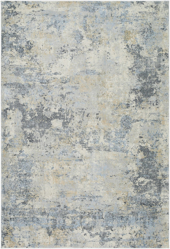 Machine Woven Gray And Ivory Contemporary Style Rug - The Rug Decor