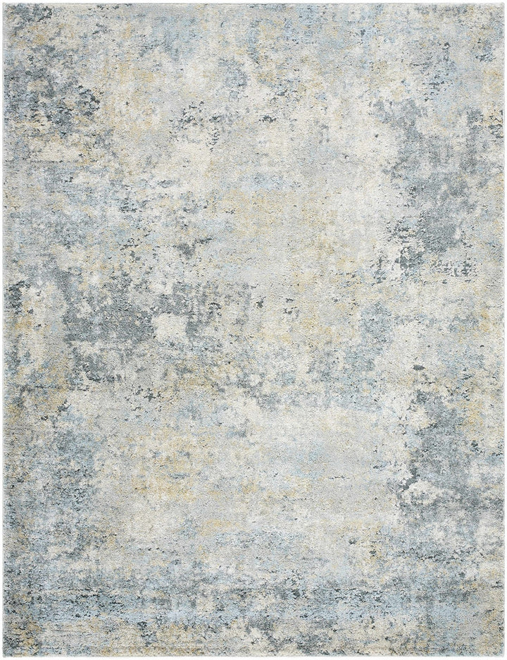 Machine Woven Gray And Ivory Contemporary Style Rug - The Rug Decor