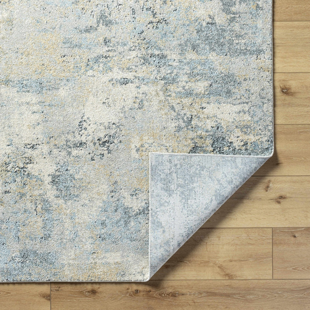 Machine Woven Gray And Ivory Contemporary Style Rug - The Rug Decor