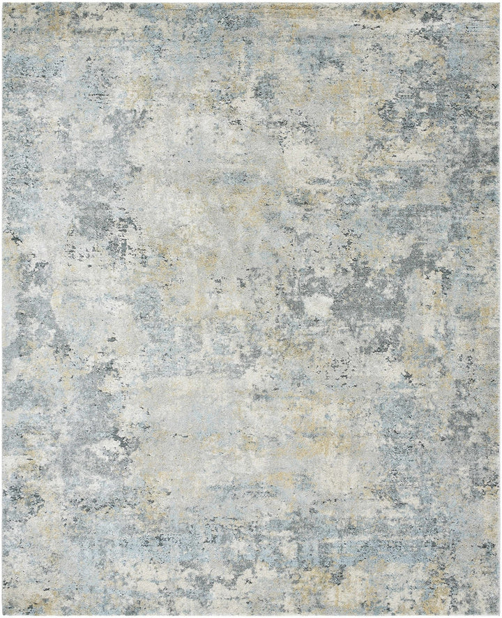 Machine Woven Gray And Ivory Contemporary Style Rug - The Rug Decor