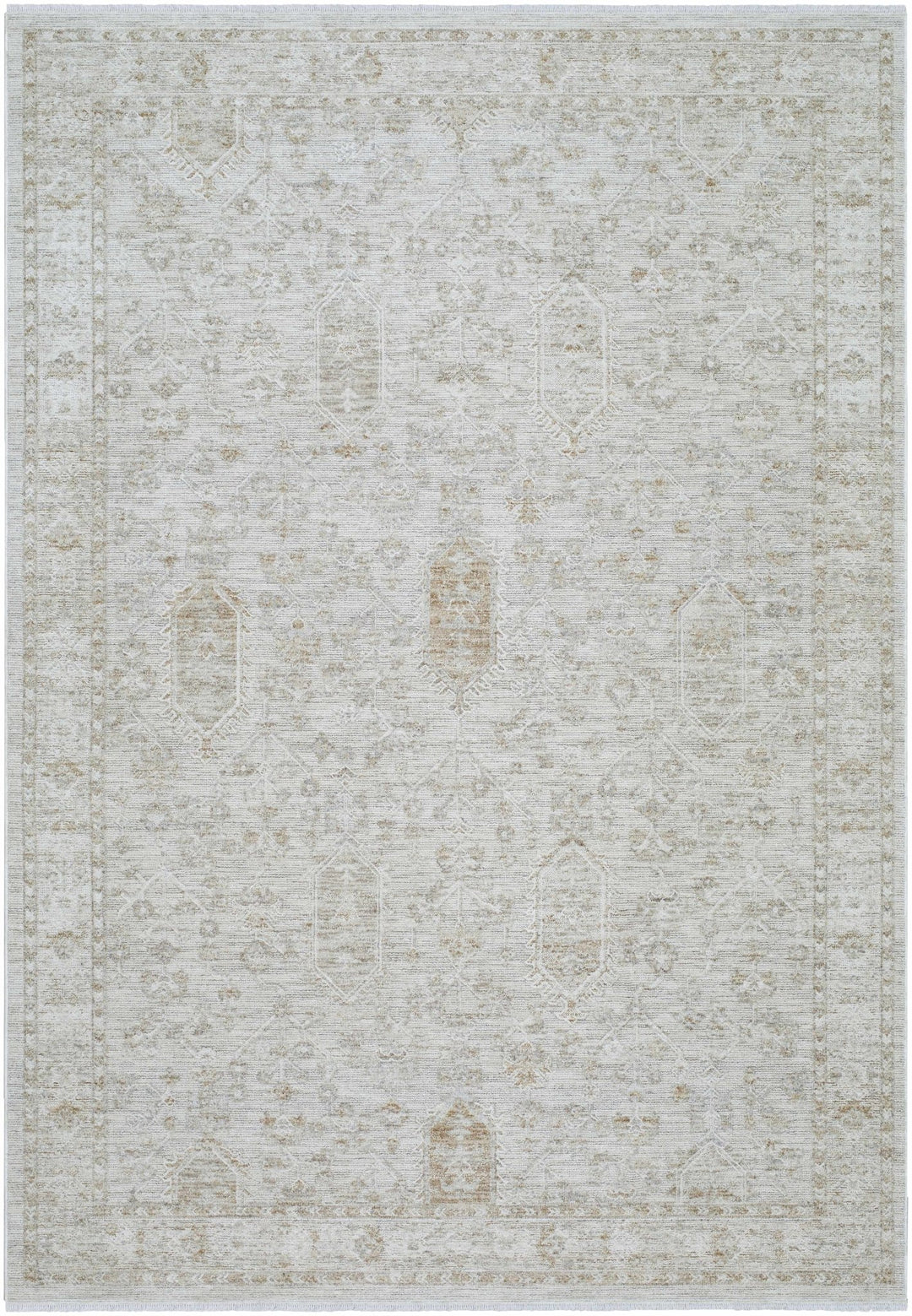 Machine Woven Gray Traditional Style Area Rug - The Rug Decor