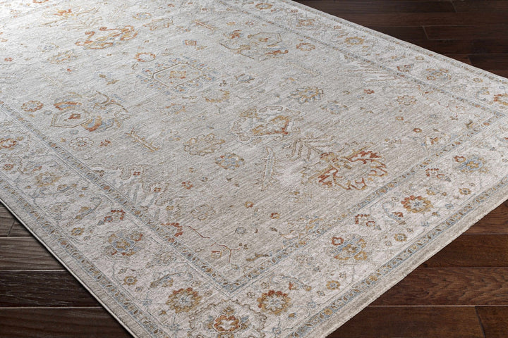 Machine Woven Ivory Traditional Oushak Design Area Rug - The Rug Decor