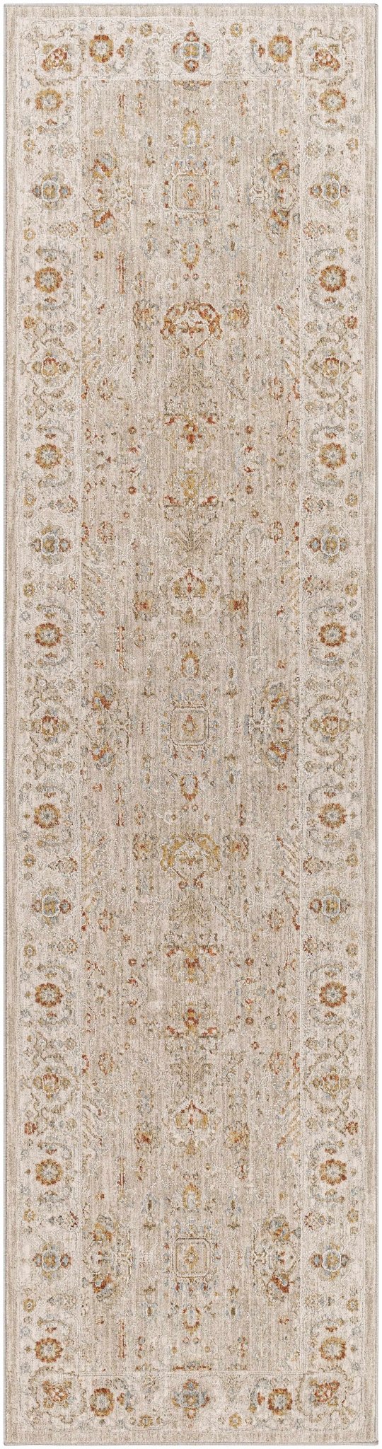Machine Woven Ivory Traditional Oushak Design Area Rug - The Rug Decor