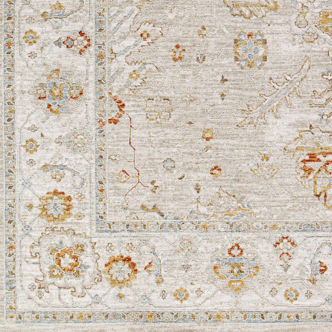 Machine Woven Ivory Traditional Oushak Design Area Rug - The Rug Decor