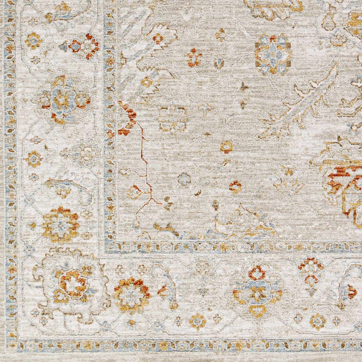 Machine Woven Ivory Traditional Oushak Design Area Rug - The Rug Decor