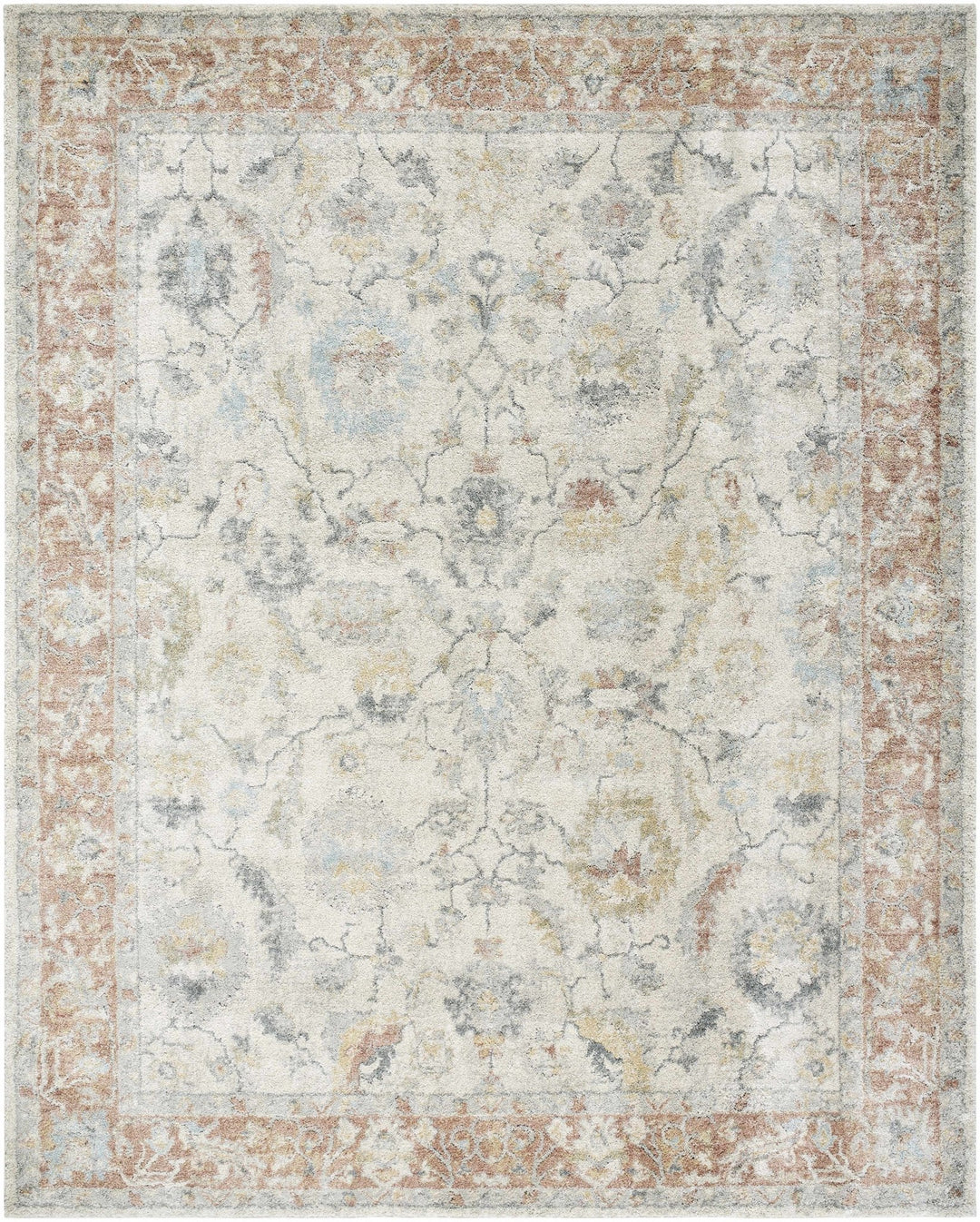 Machine Woven Ivory Traditional Style Area Rug - The Rug Decor