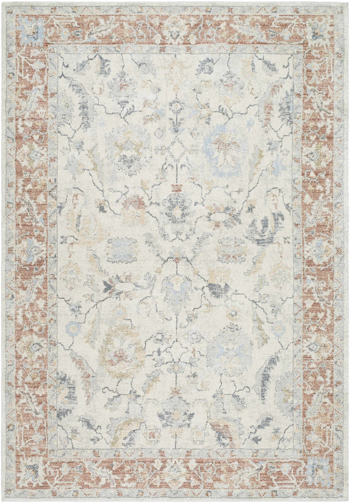 Senter Ivory Machine Rug Machine Woven Ivory Traditional Style Area Rug – The Rug Decor