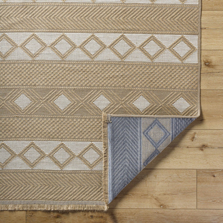 Machine Woven Tan Bohemian Style Jute Rug - The Rug Decor