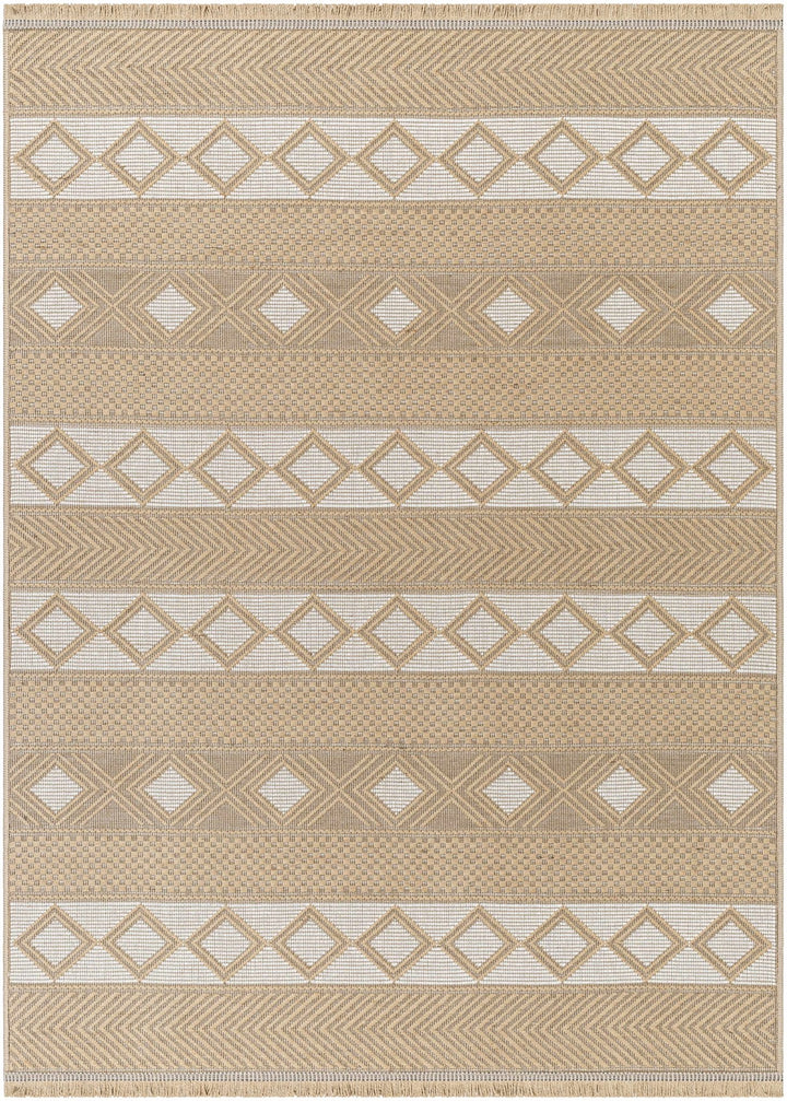 Machine Woven Tan Bohemian Style Jute Rug - The Rug Decor