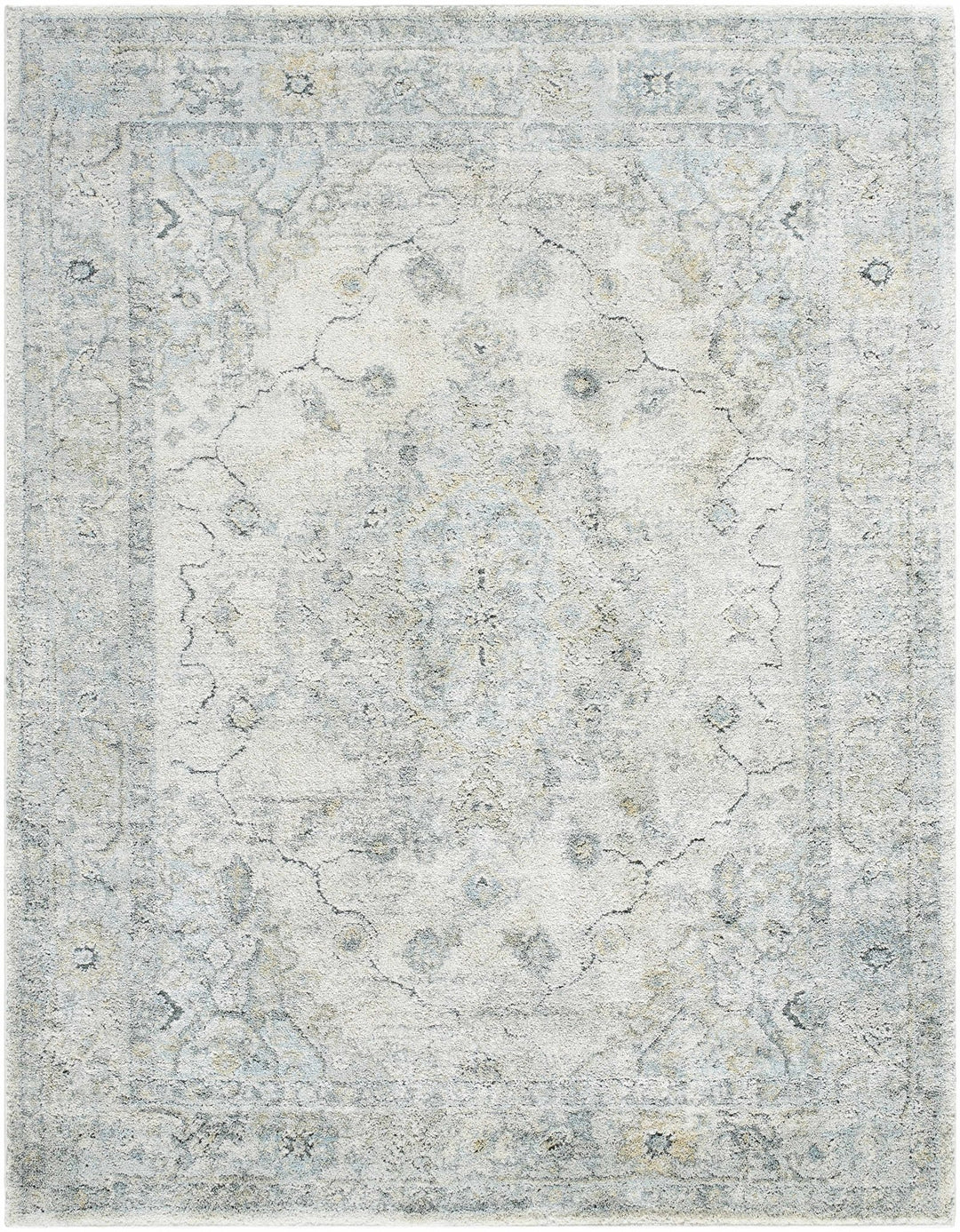 Machine Woven Traditional Style Beige And Gray Area Rug - The Rug Decor