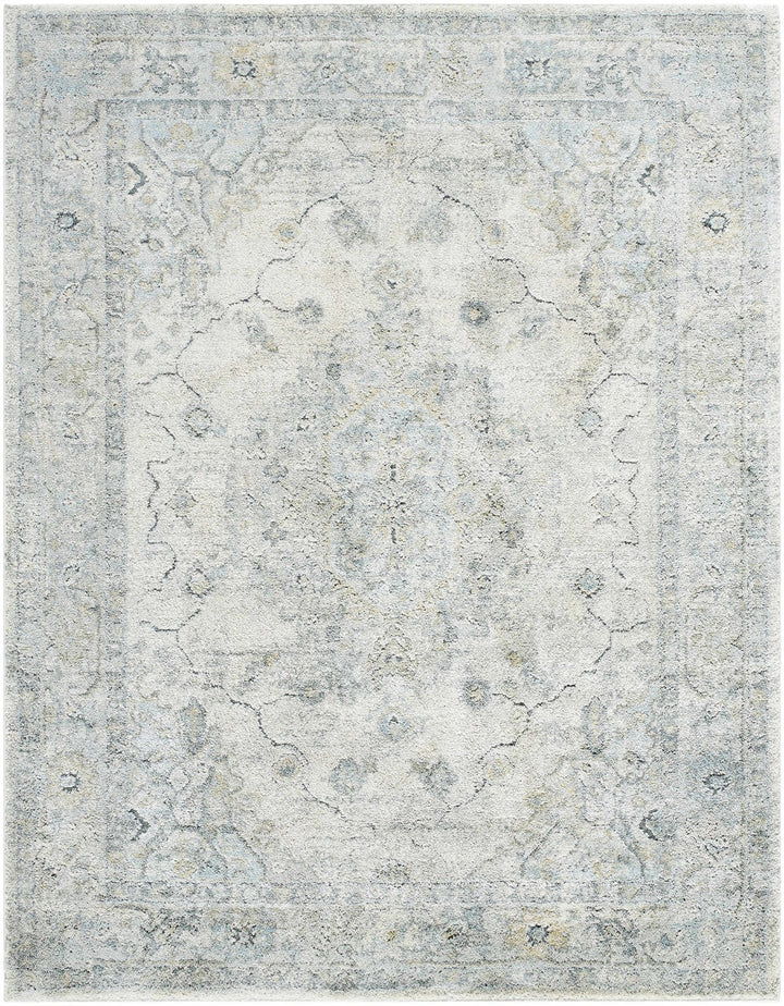 Machine Woven Traditional Style Beige And Gray Area Rug - The Rug Decor
