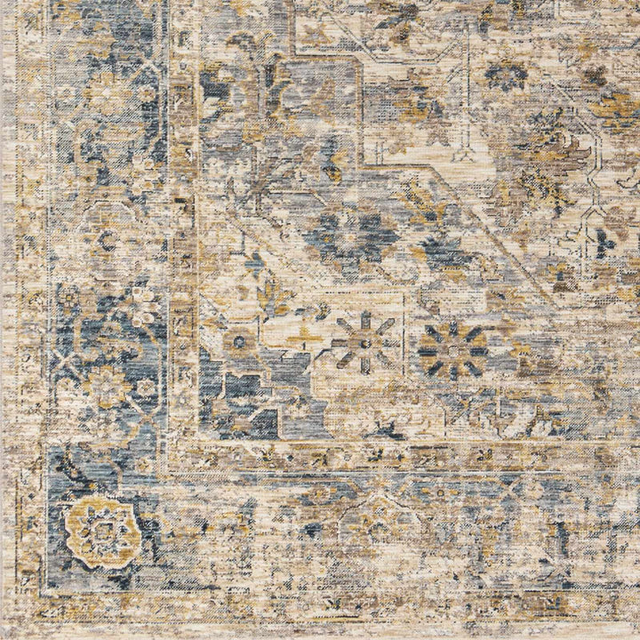 Machine Woven Traditional Style Blue And Beige Rug - The Rug Decor