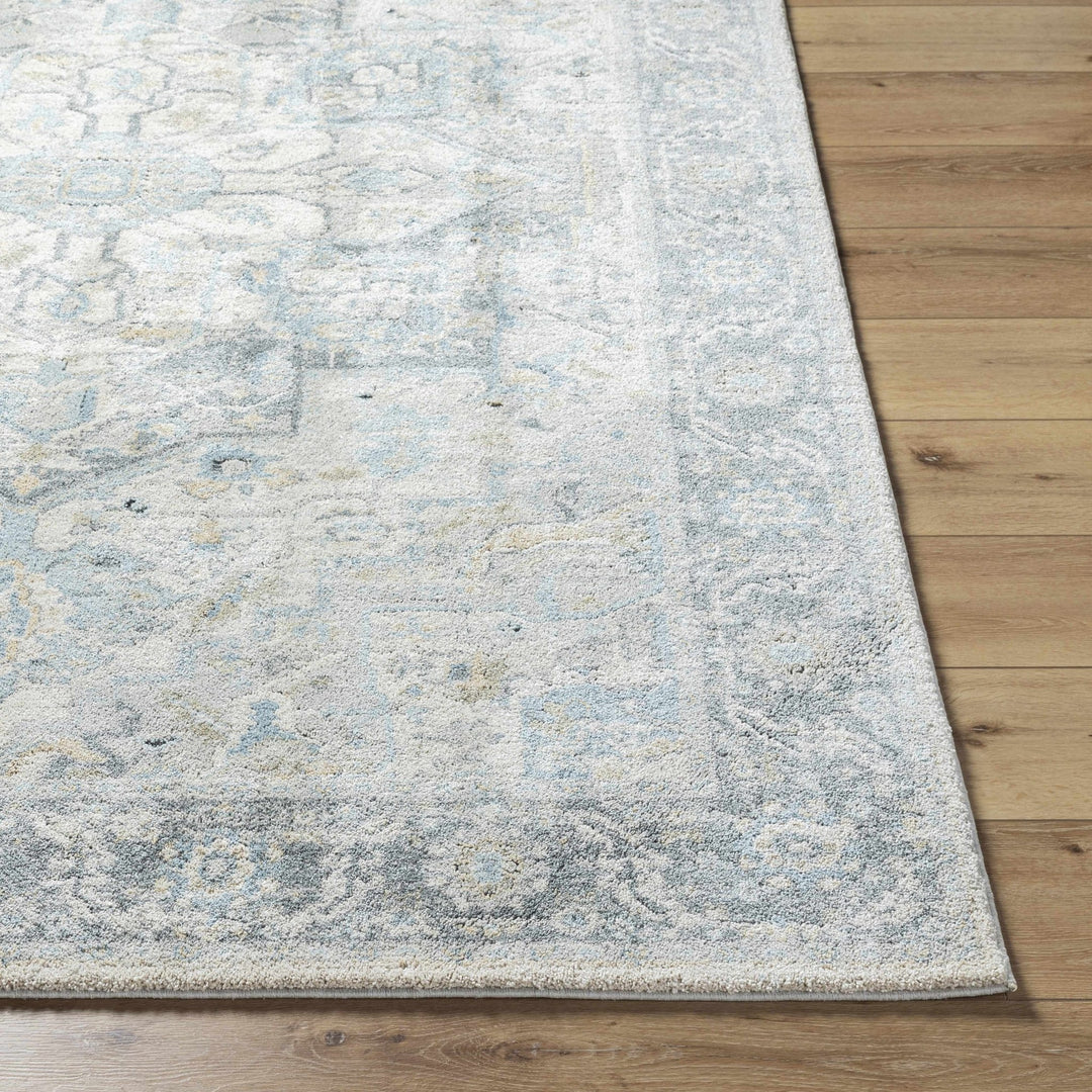 Machine Woven Traditional Style Gray And Beige Area Rug - The Rug Decor