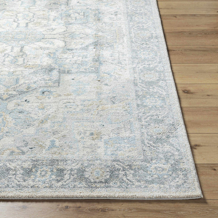 Machine Woven Traditional Style Gray And Beige Area Rug - The Rug Decor