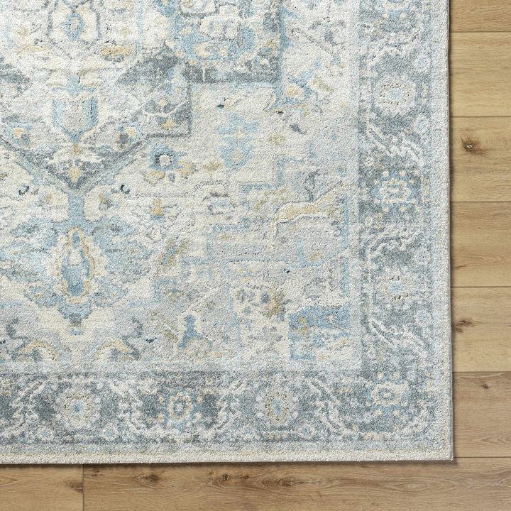 Machine Woven Traditional Style Gray And Beige Area Rug - The Rug Decor