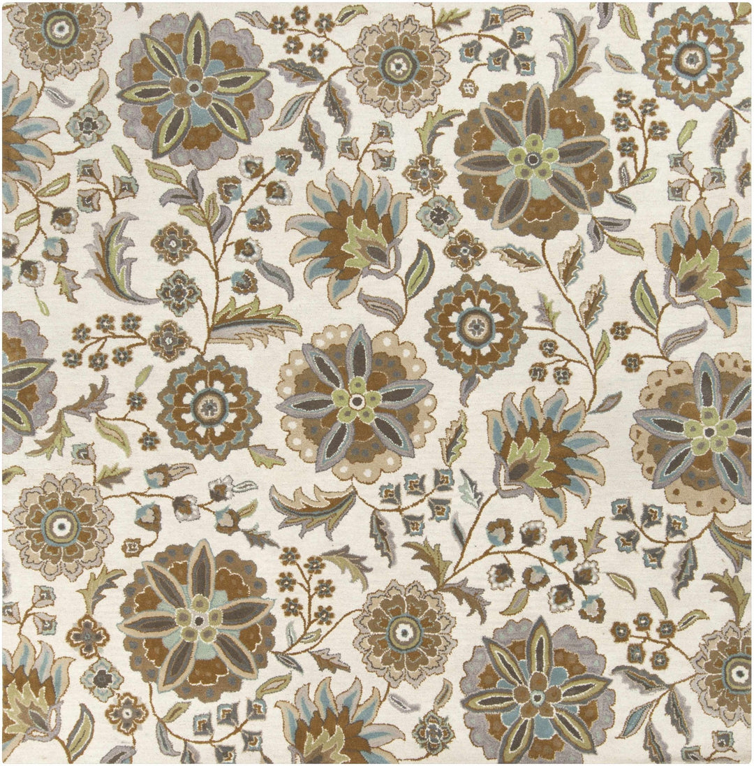 Mack Traditional Floral Design Beige Hand Tufted Wool Rug - The Rug Decor