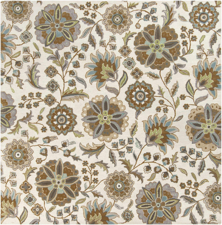 Mack Traditional Floral Design Beige Hand Tufted Wool Rug - The Rug Decor