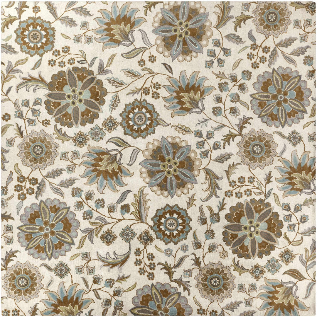 Mack Traditional Floral Design Beige Hand Tufted Wool Rug - The Rug Decor