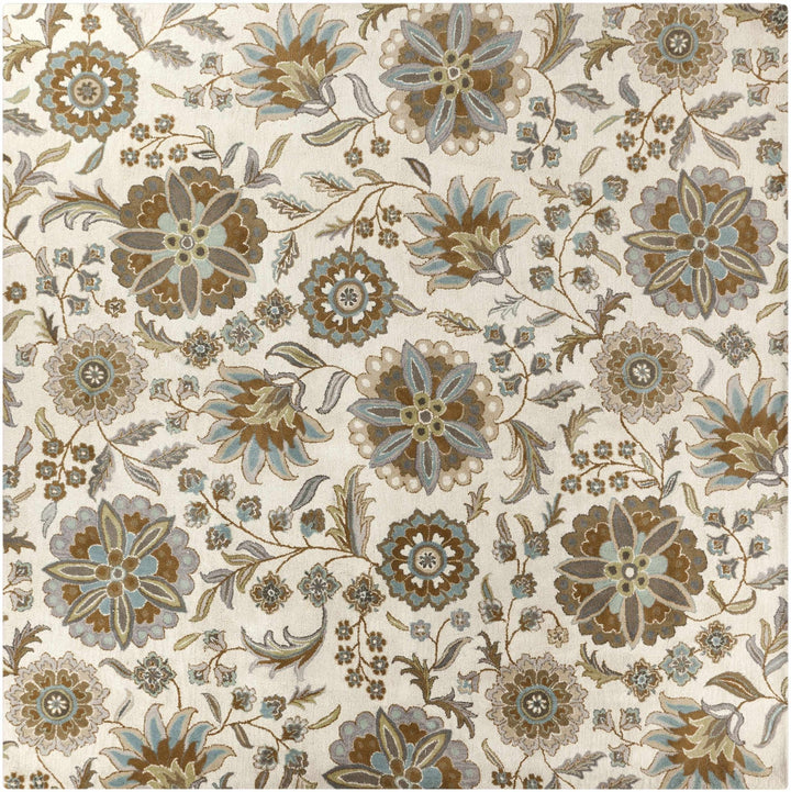 Mack Traditional Floral Design Beige Hand Tufted Wool Rug - The Rug Decor