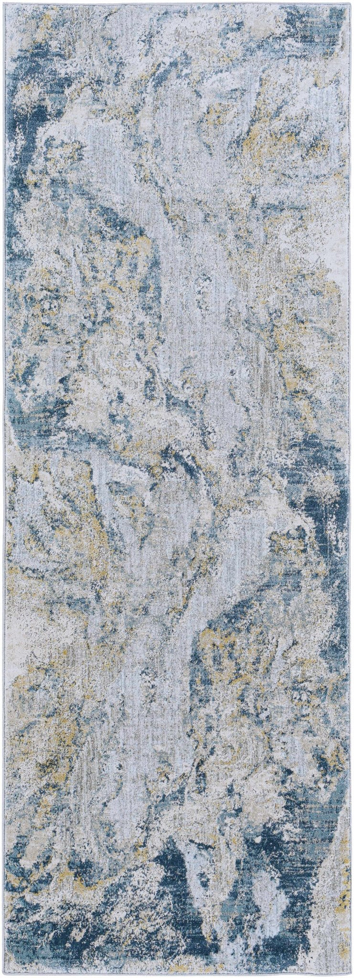 Maddington Gray And Blue Modern Abstract Design Area Rug - The Rug Decor