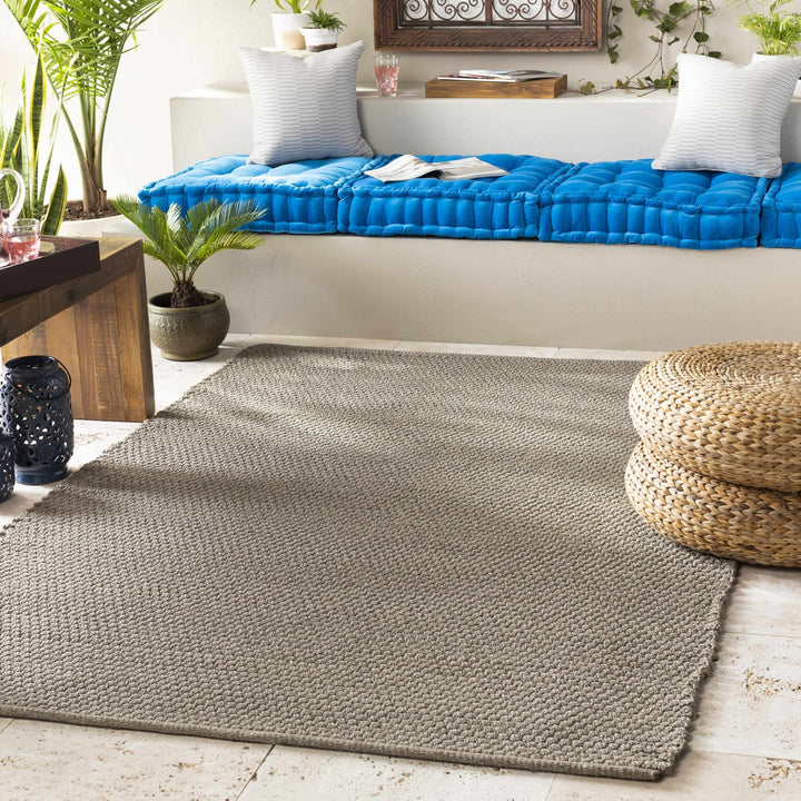 Maddox Modern Style Gray Hand Woven Outdoor Area Rug - The Rug Decor