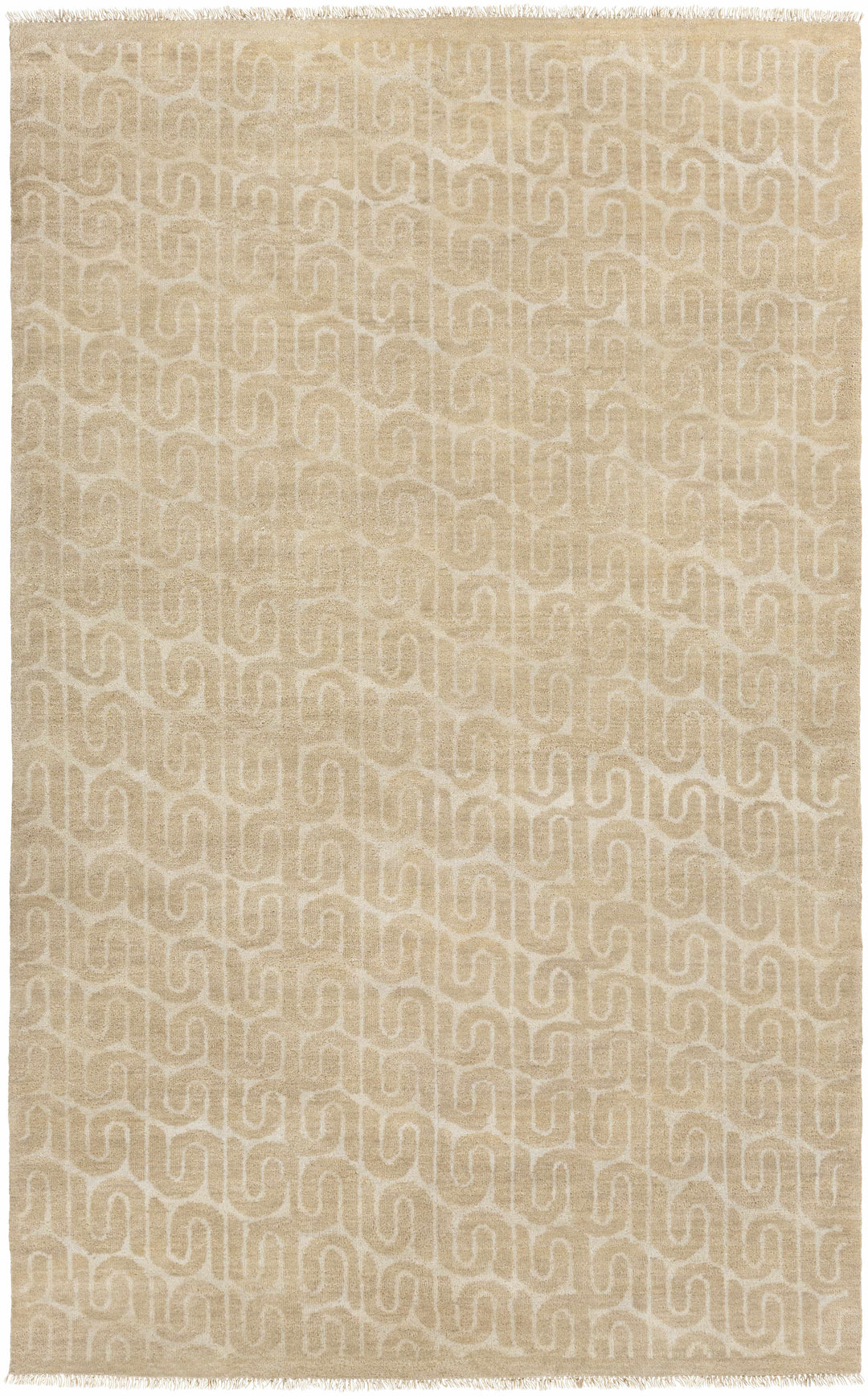 Madeley Modern Style Beige Hand Knotted Area Rug