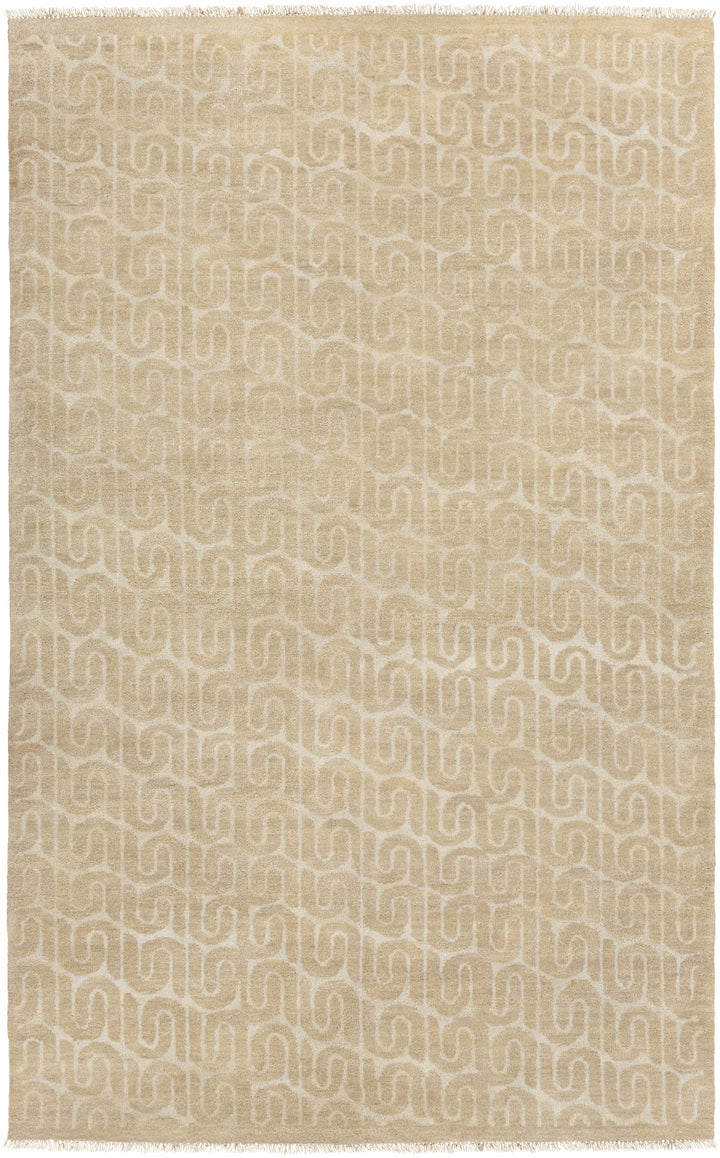 Madeley Modern Style Beige Hand Knotted Area Rug