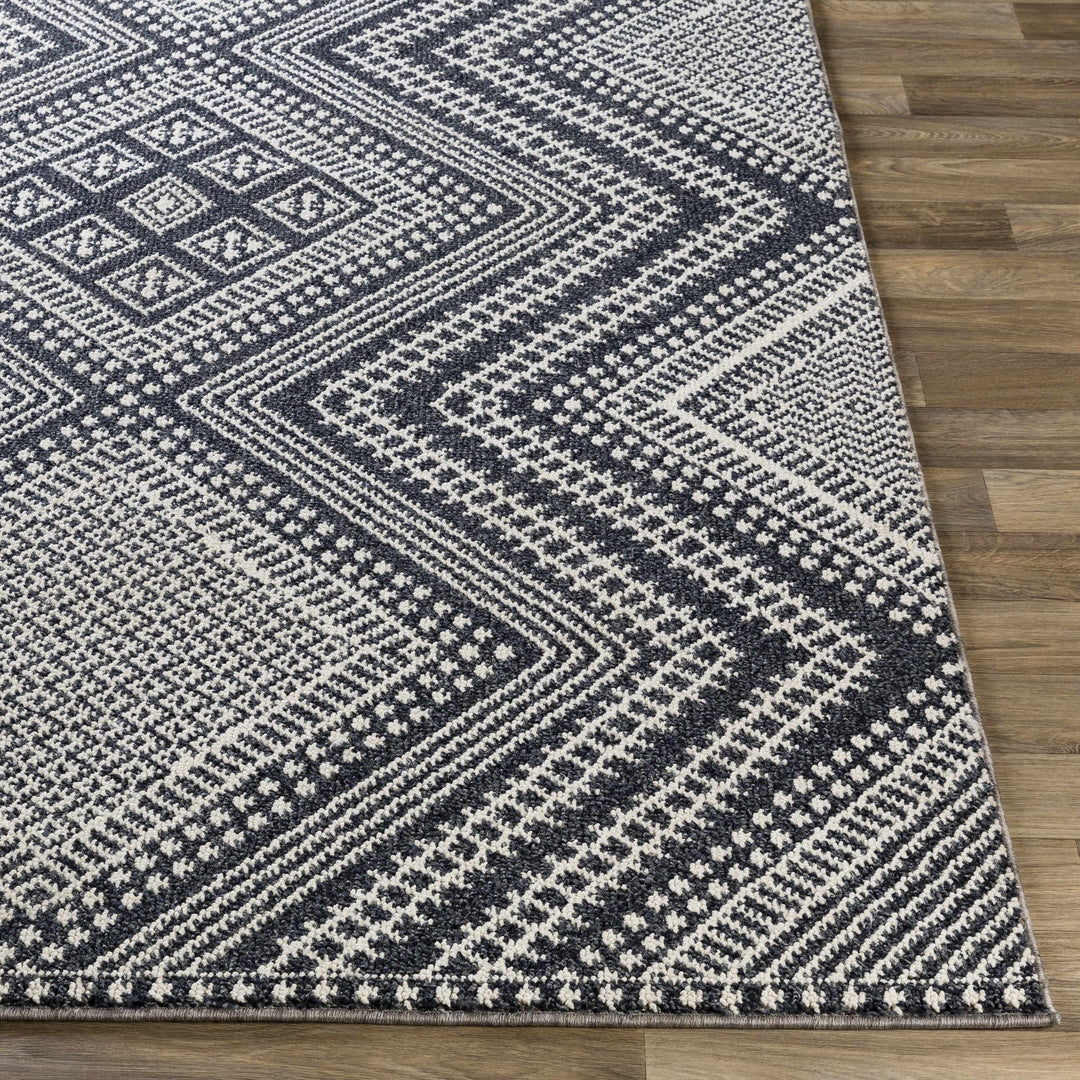 Madison Bohemian Transitional Design Black & White Rug - The Rug Decor