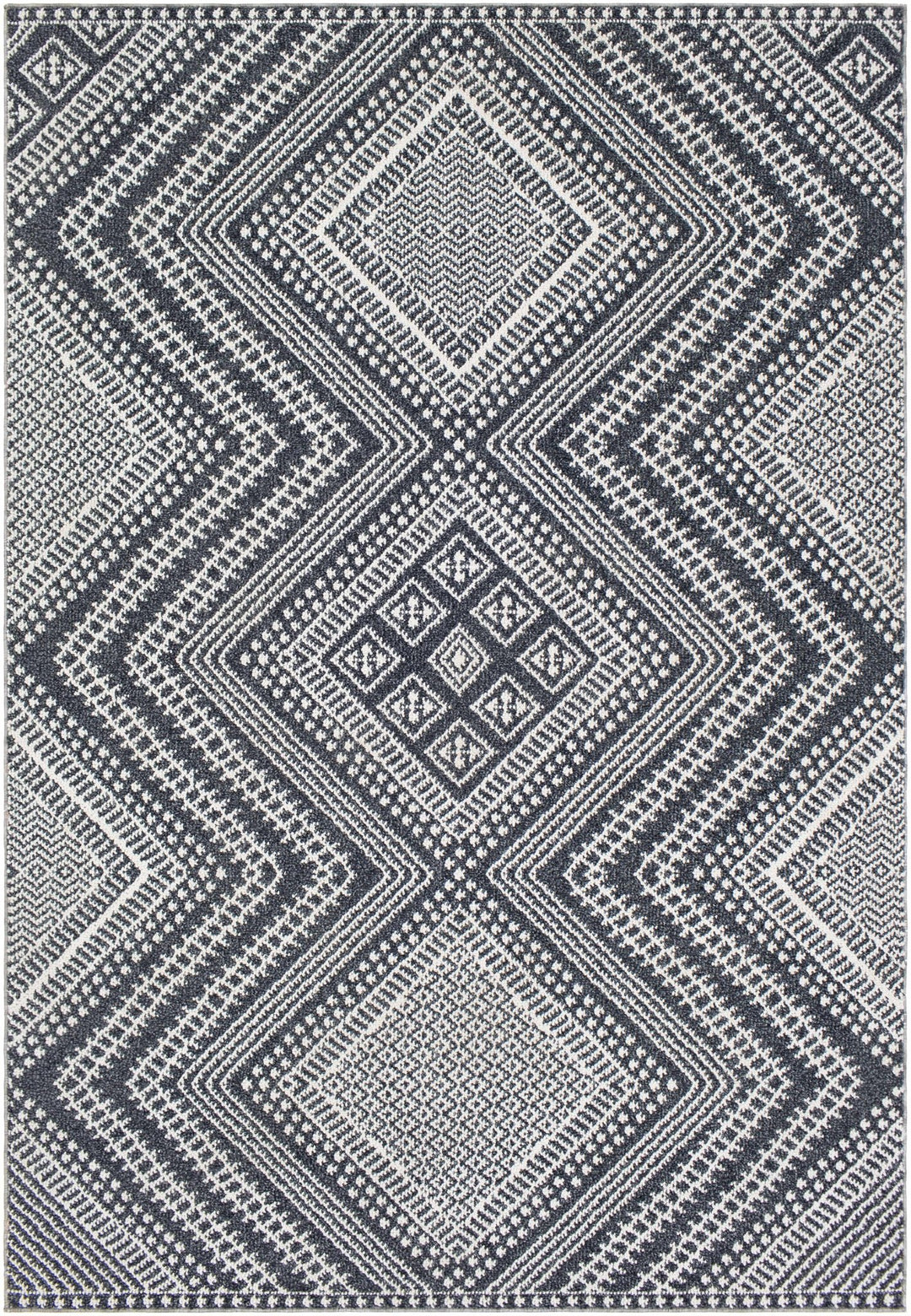 Madison Bohemian Transitional Design Black & White Rug - The Rug Decor