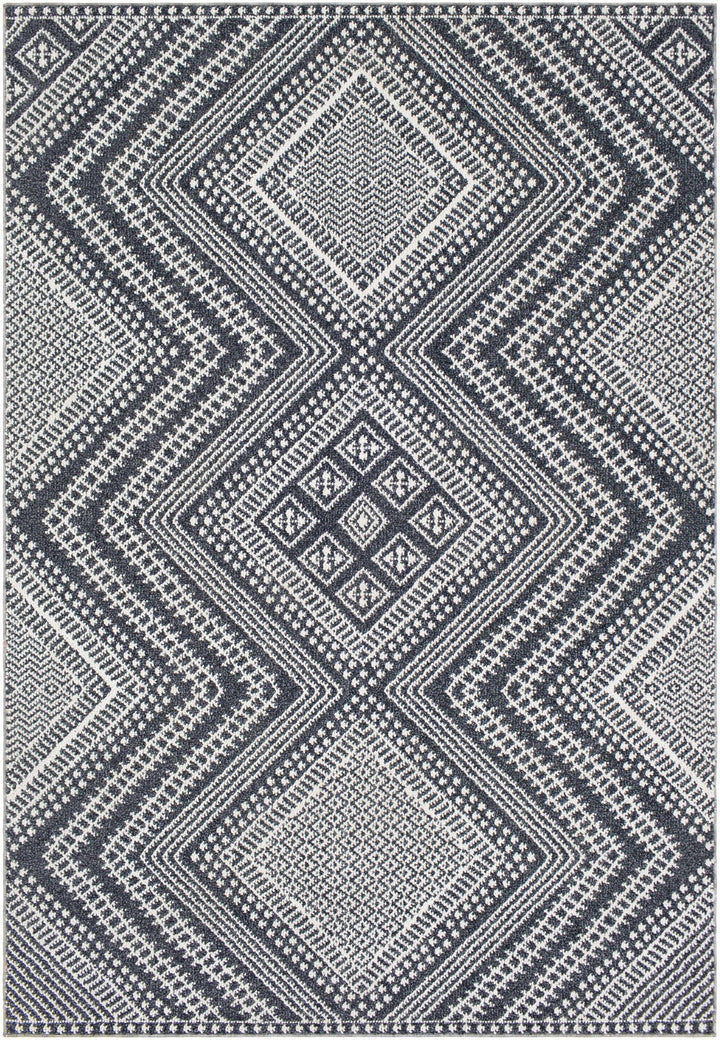 Madison Bohemian Transitional Design Black & White Rug - The Rug Decor