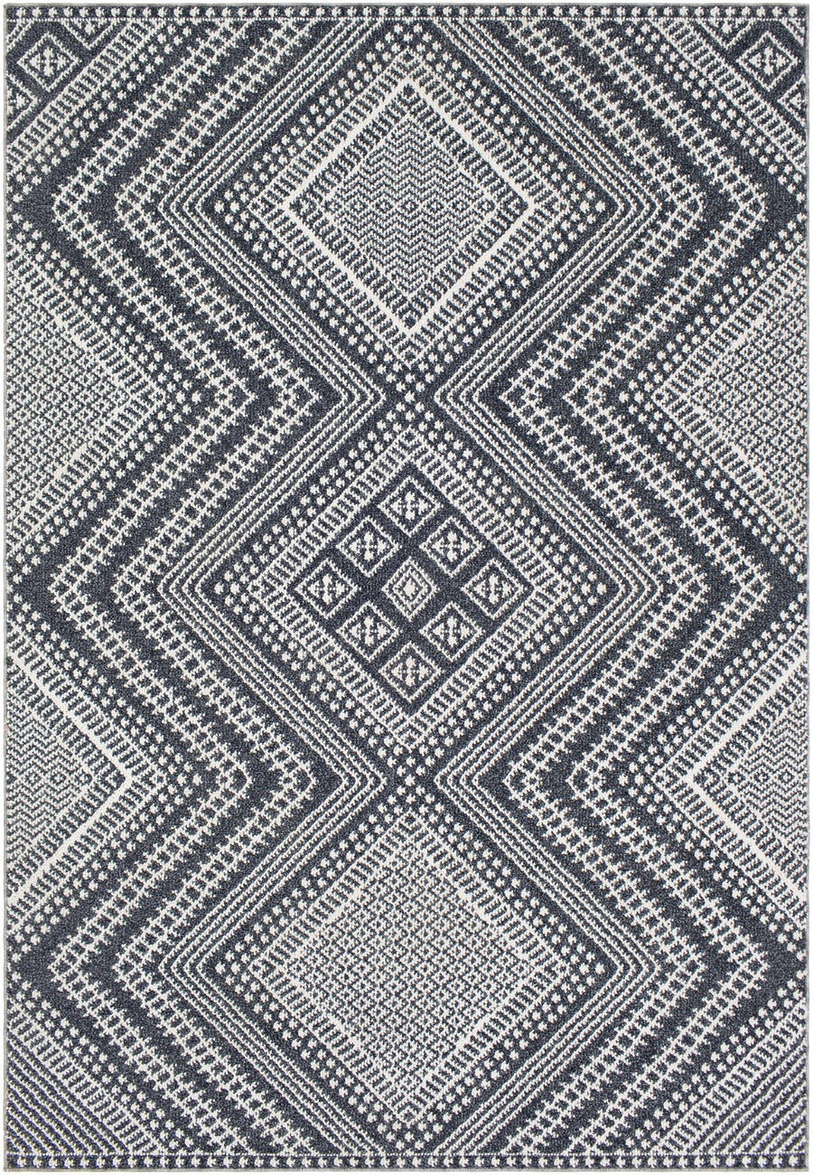 Madison Bohemian Transitional Design Black & White Rug - The Rug Decor