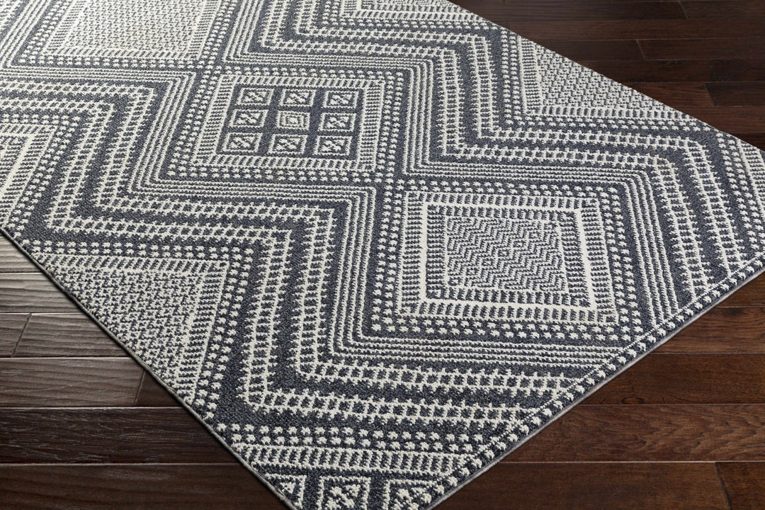 Madison Bohemian Transitional Design Black & White Rug - The Rug Decor