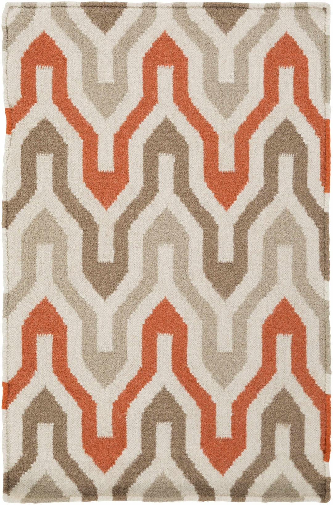 Madisonburg Contemporary Style Rust And Brown Hand Woven Wool Rug - The Rug Decor