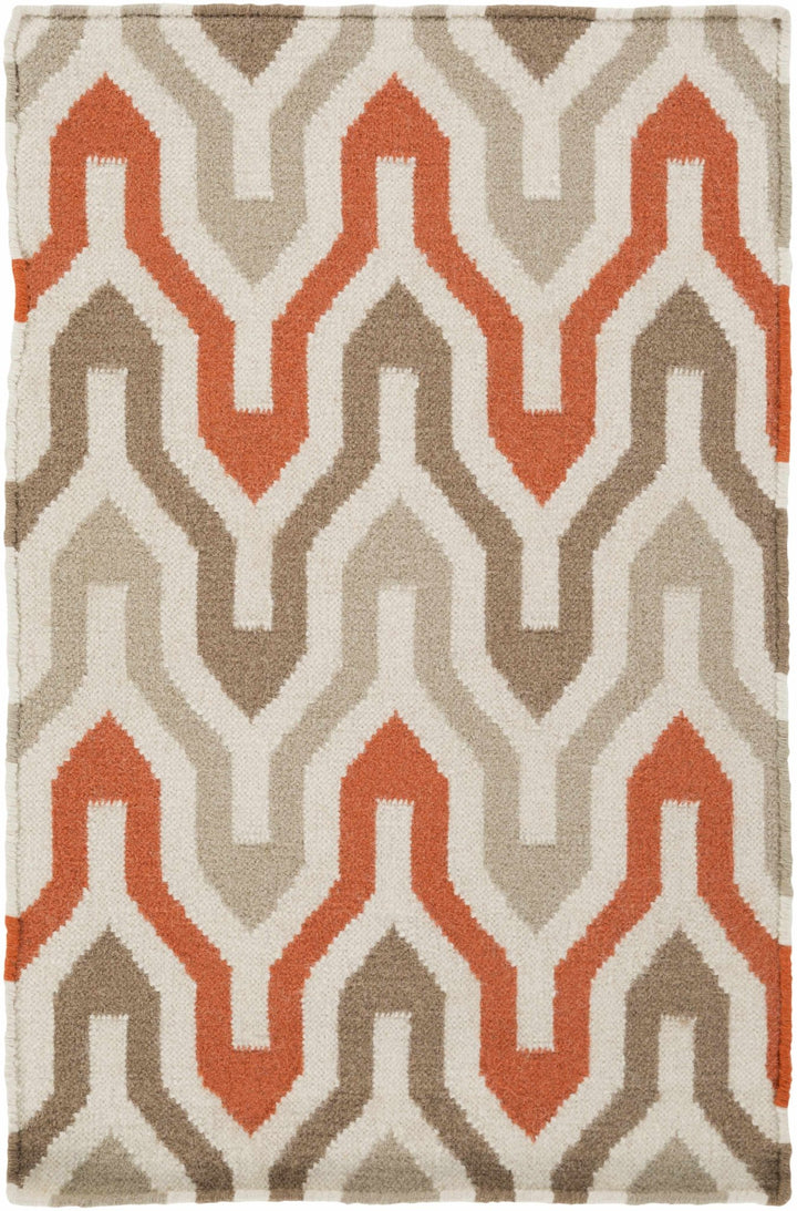 Madisonburg Contemporary Style Rust And Brown Hand Woven Wool Rug - The Rug Decor