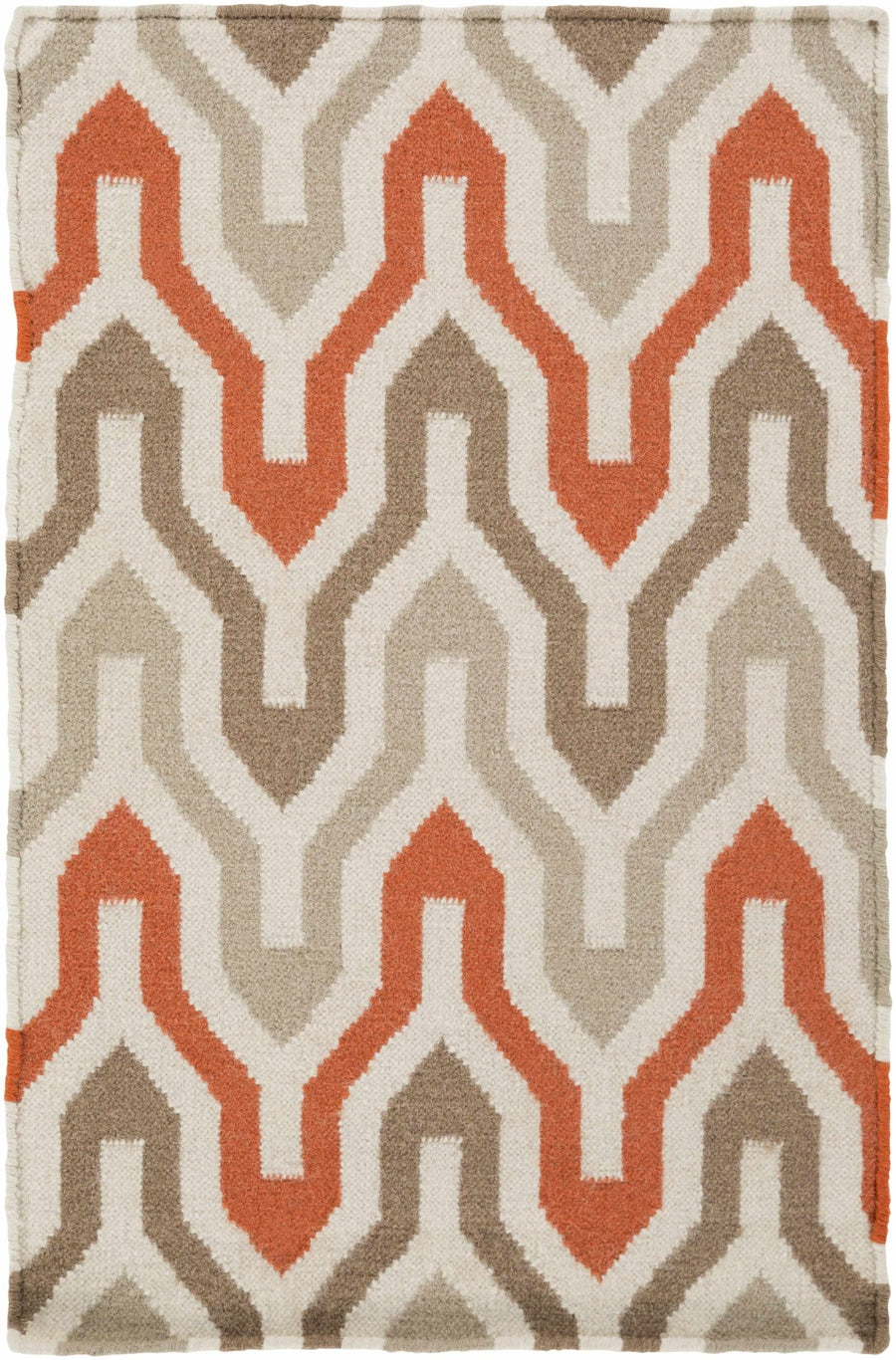 Madisonburg Contemporary Style Rust And Brown Hand Woven Wool Rug - The Rug Decor