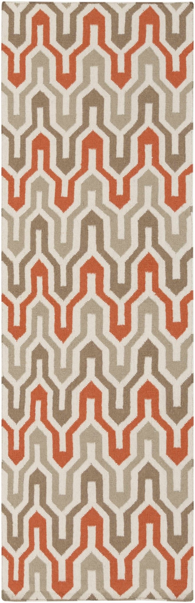 Madisonburg Contemporary Style Rust And Brown Hand Woven Wool Rug - The Rug Decor