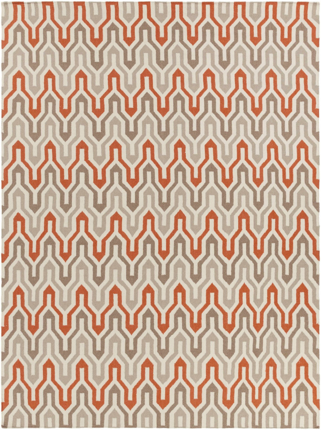 Madisonburg Contemporary Style Rust And Brown Hand Woven Wool Rug - The Rug Decor