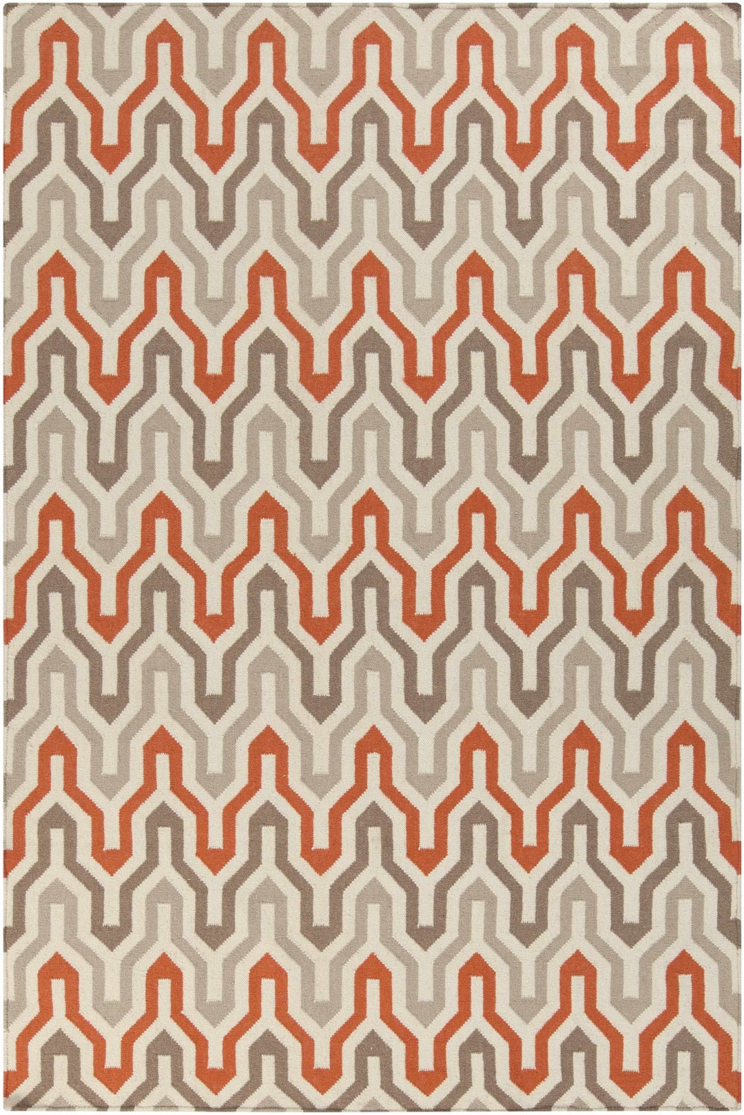 Madisonburg Contemporary Style Rust And Brown Hand Woven Wool Rug - The Rug Decor