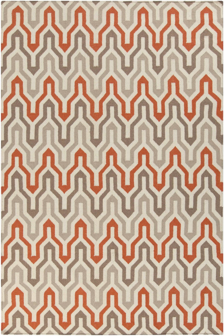 Madisonburg Contemporary Style Rust And Brown Hand Woven Wool Rug - The Rug Decor