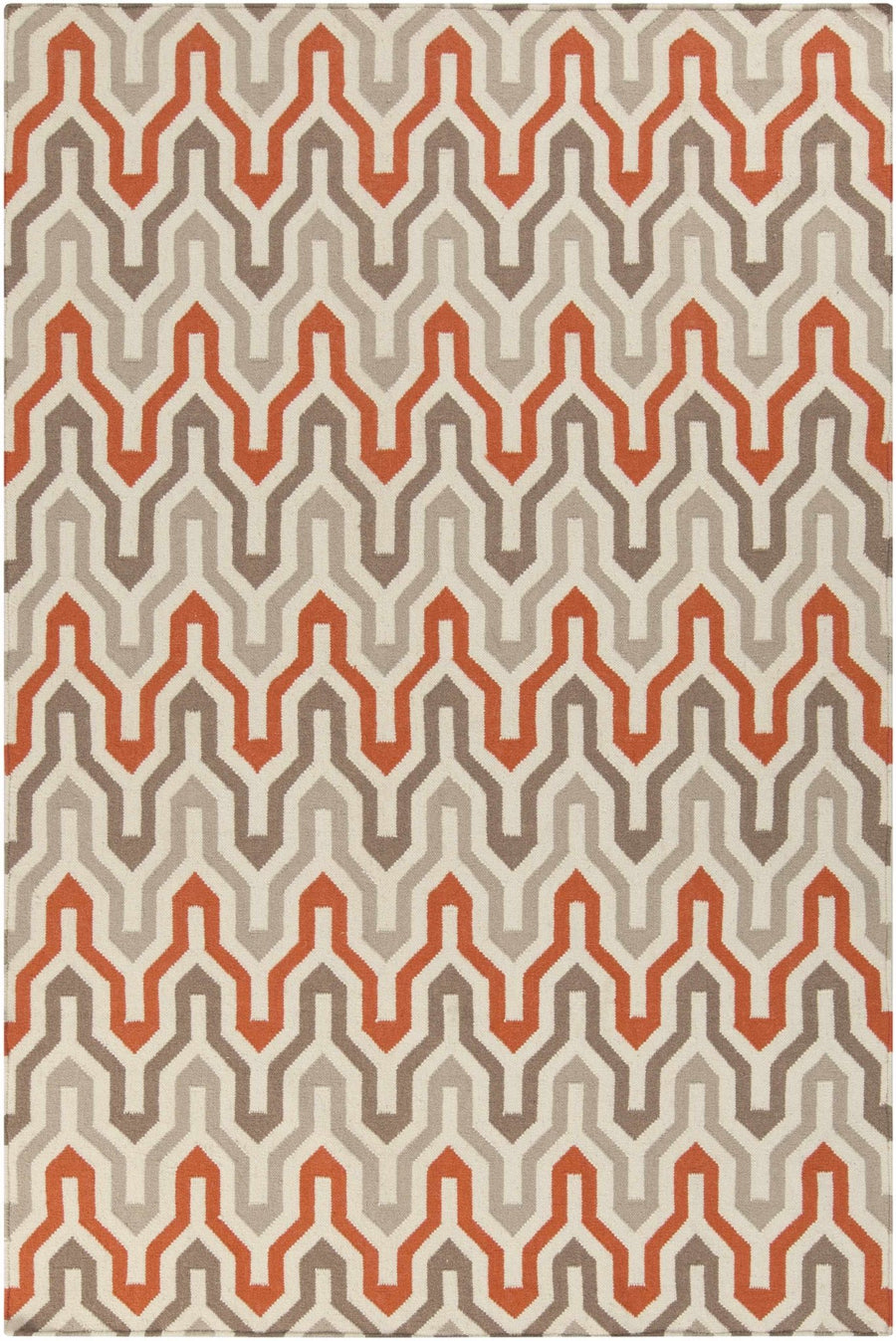 Madisonburg Contemporary Style Rust And Brown Hand Woven Wool Rug - The Rug Decor