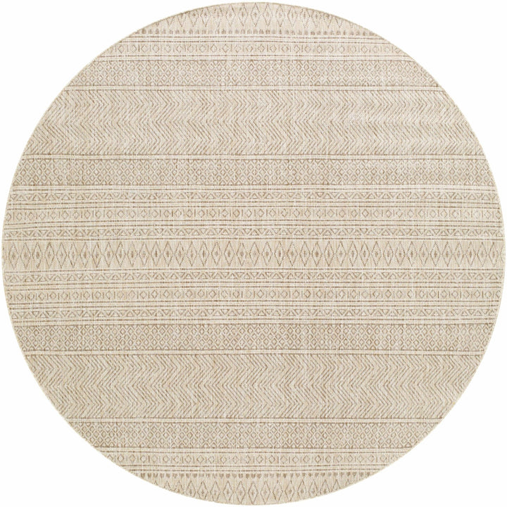 Madras Modern Geometric Design Beige And Brown Outdoor Rug - The Rug Decor
