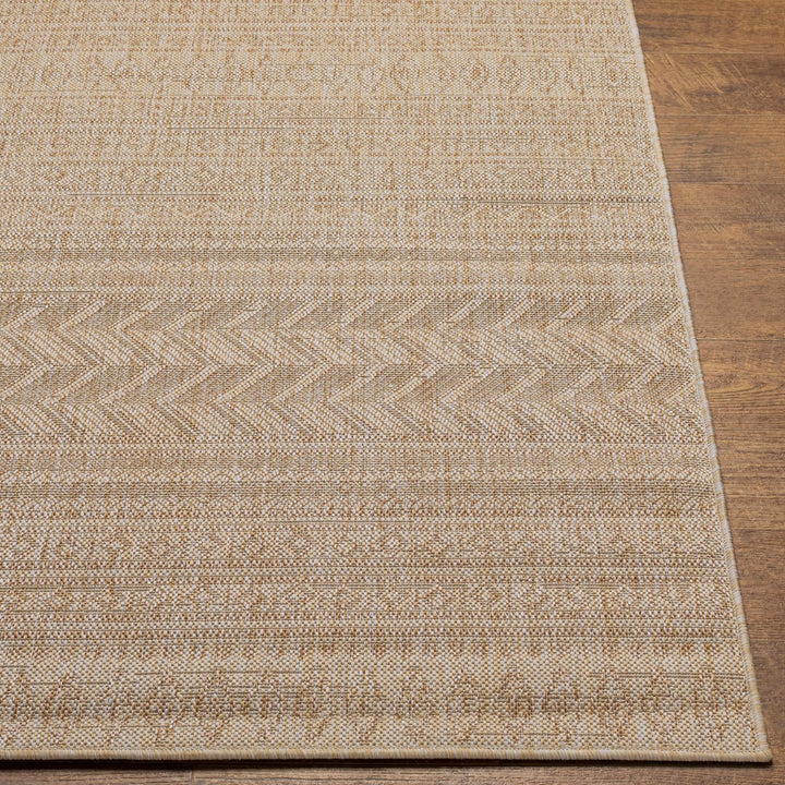 Madras Modern Geometric Design Beige And Brown Outdoor Rug - The Rug Decor