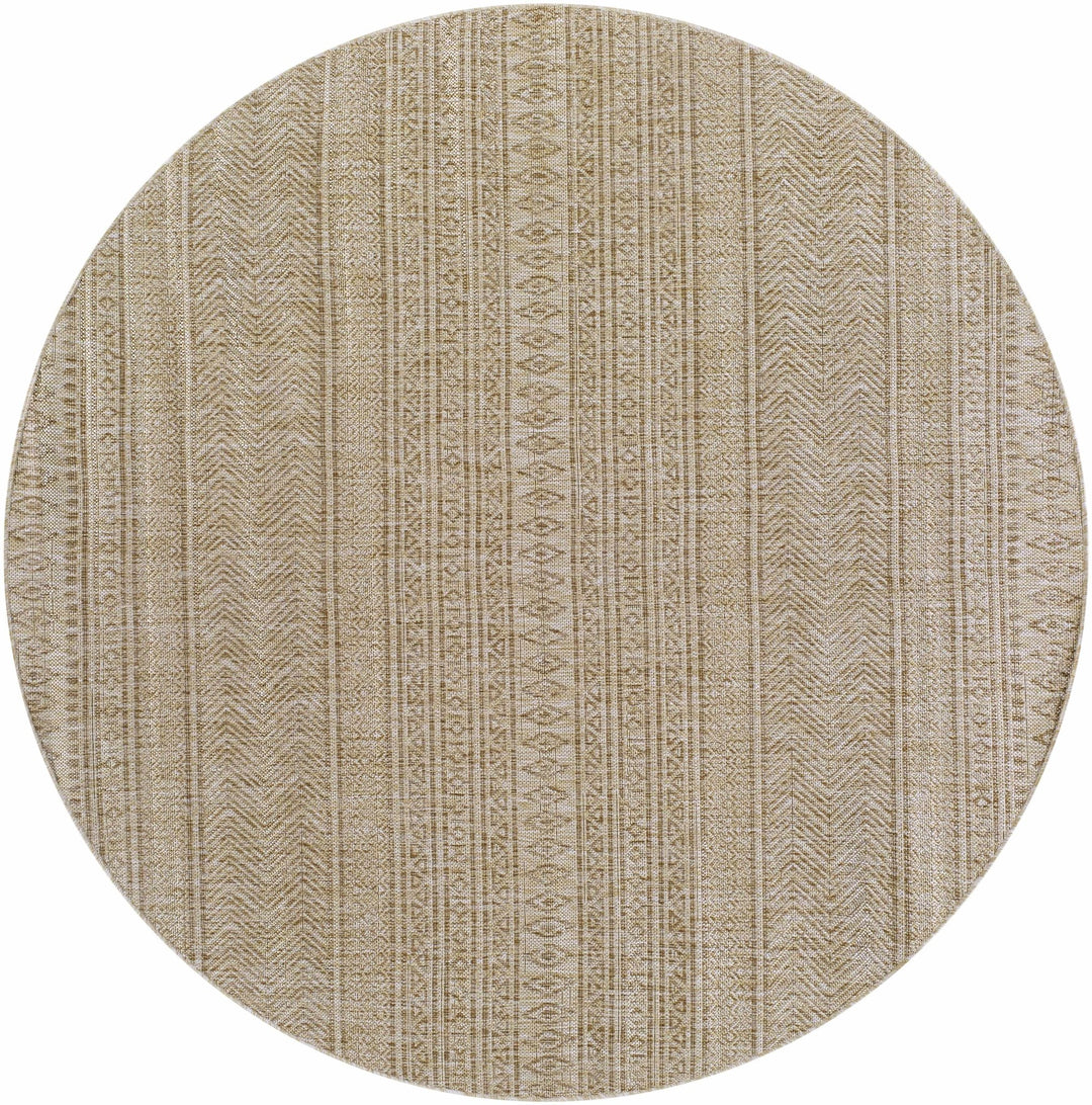Madras Modern Geometric Design Beige And Brown Outdoor Rug - The Rug Decor