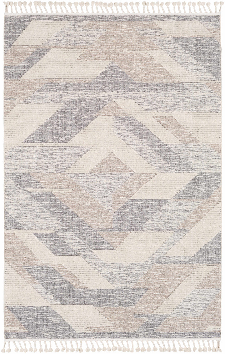 Magazine Modern Style Beige And Gray Area Rug