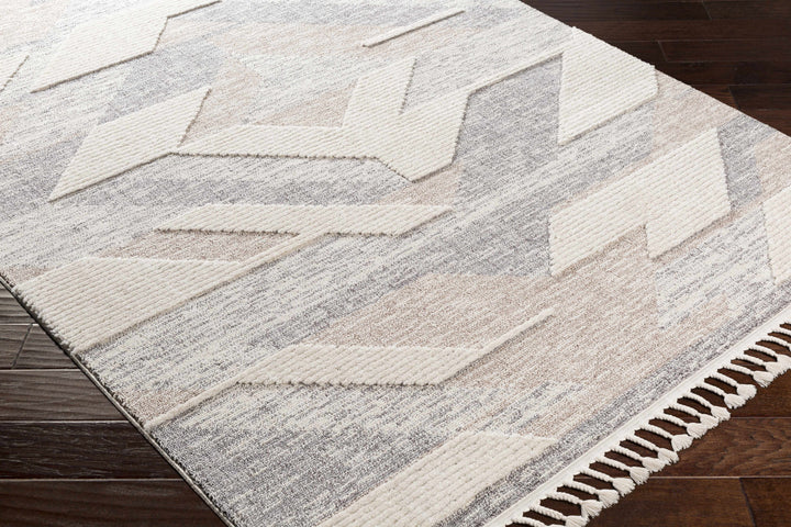 Magazine Modern Style Beige And Gray Area Rug